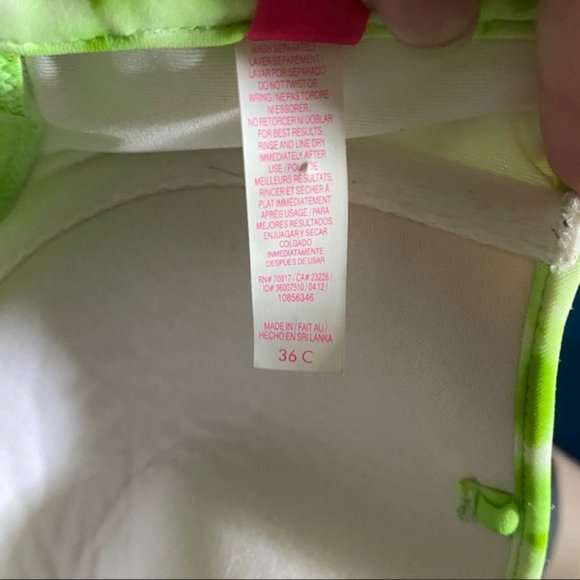 Victoria Secret Strapless green Strappy back Bikini Top size 36C - Picture 7 of 10